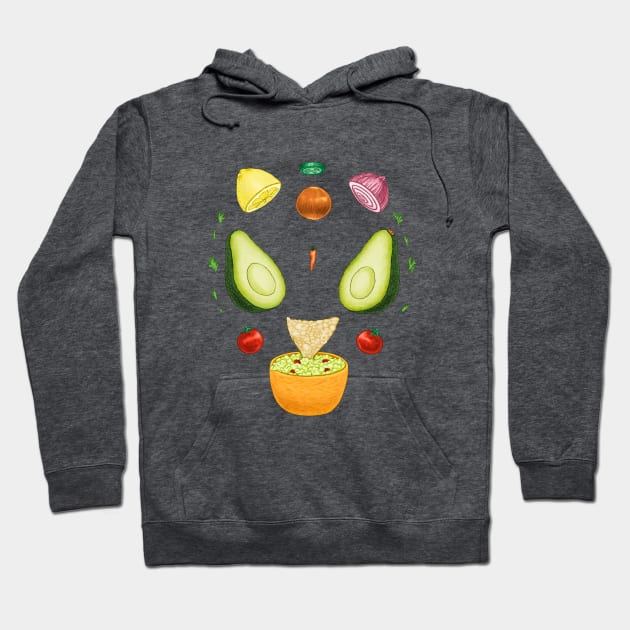 Avocado Diagram Hoodie by SarahWrightArt